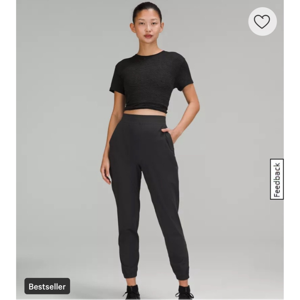 Women's Lululemon Black Jogger Pants Size 8 - Picture 2 of 7
